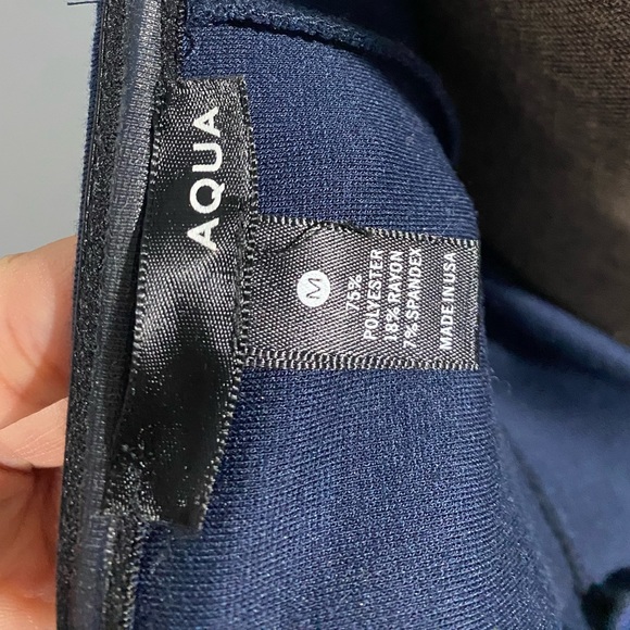 Aqua peplum dress, lace detail - Picture 7 of 13